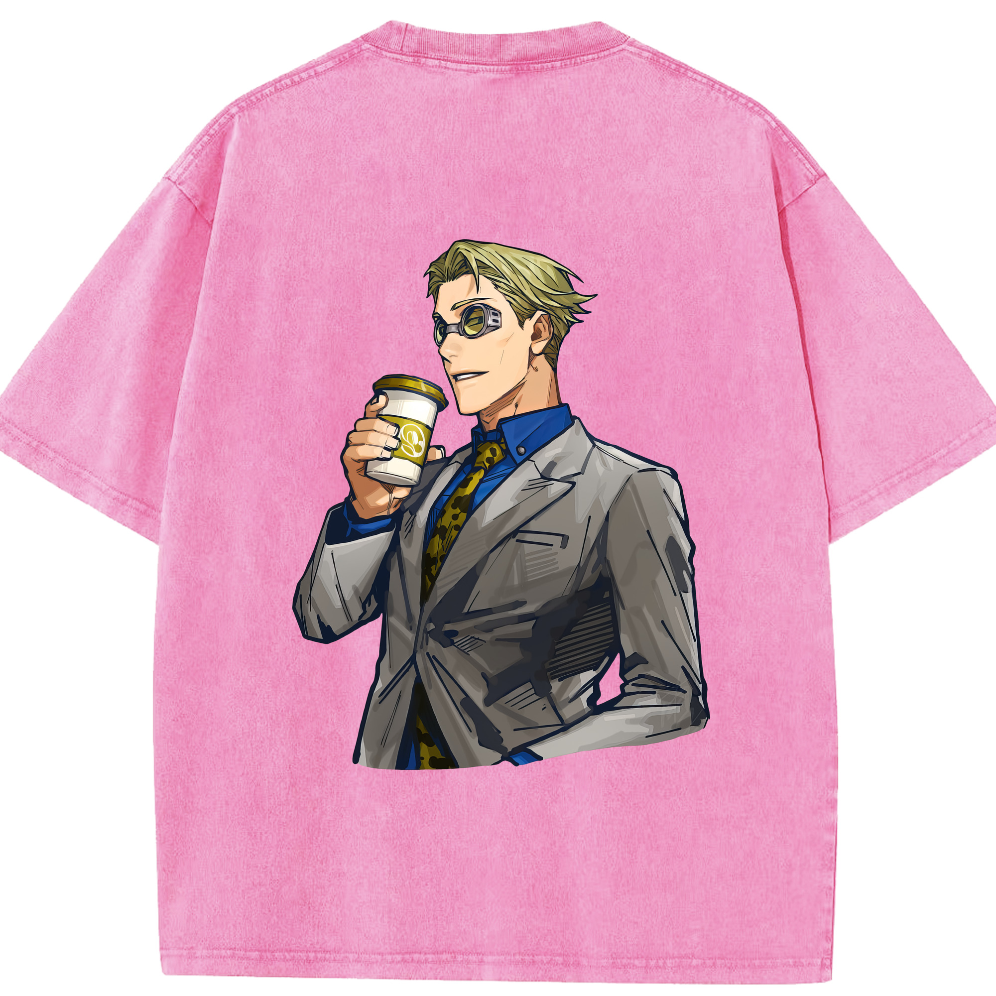 （画像用） 呪術廻戦 Jujutsu Kaisen 綿100% ヴィンテージ風 半袖Tシャツ（背面プリント）